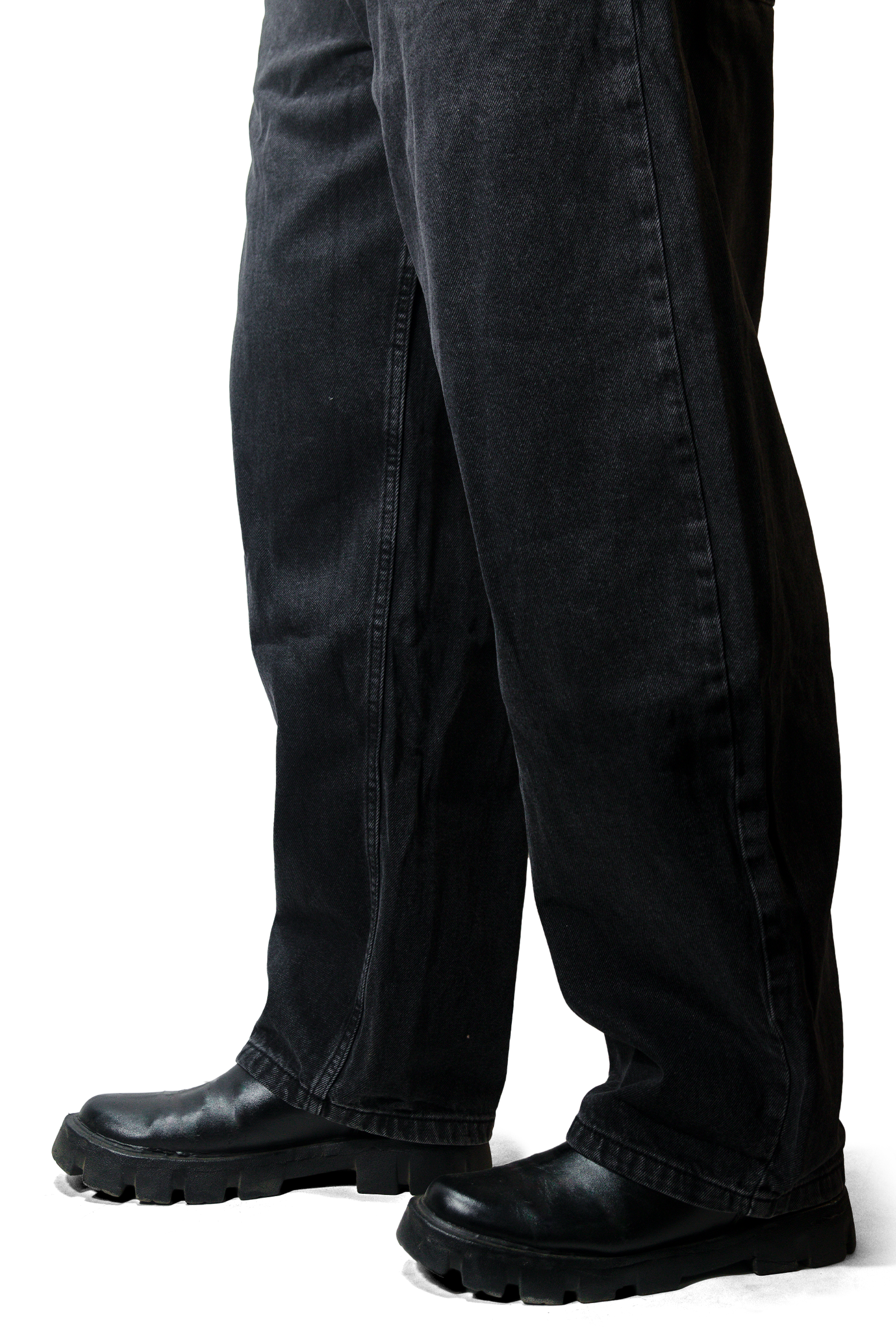 Acid Black Loose Fit Jeans