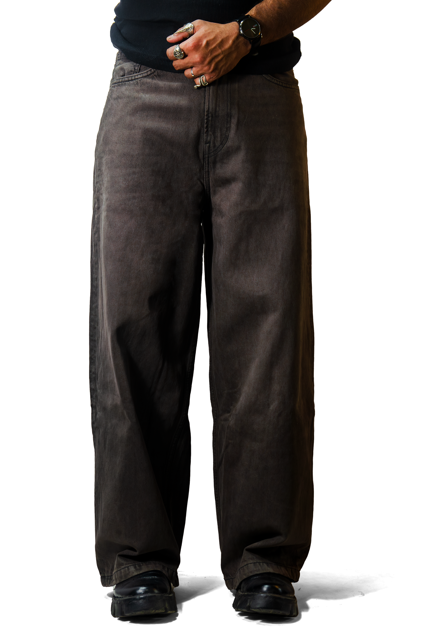 Brown Loose Fit Jeans