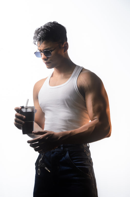 Flex Ribbed Vest 2-Pack (B/W)