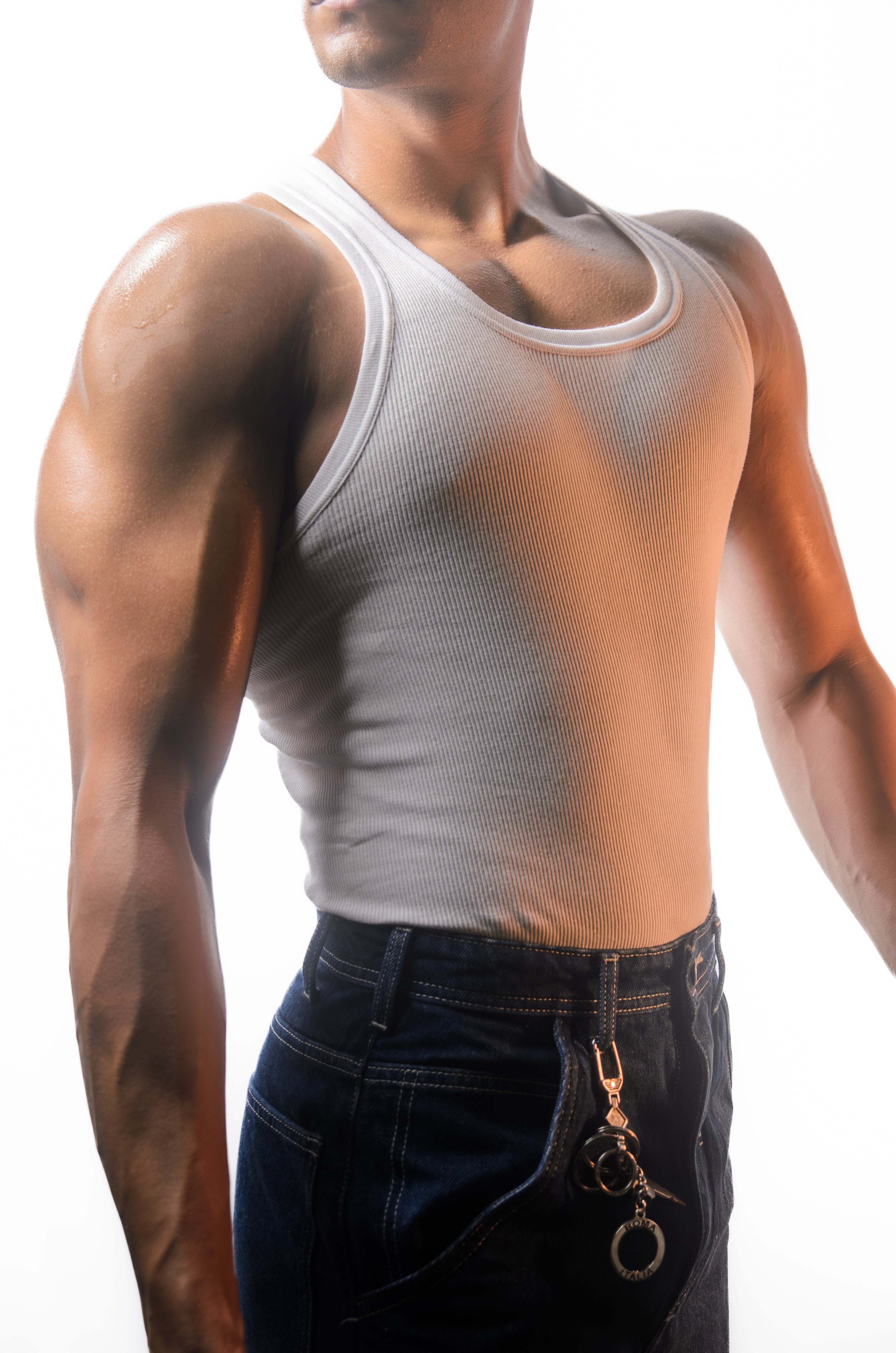 Flex Ribbed Vest 4-Pack White