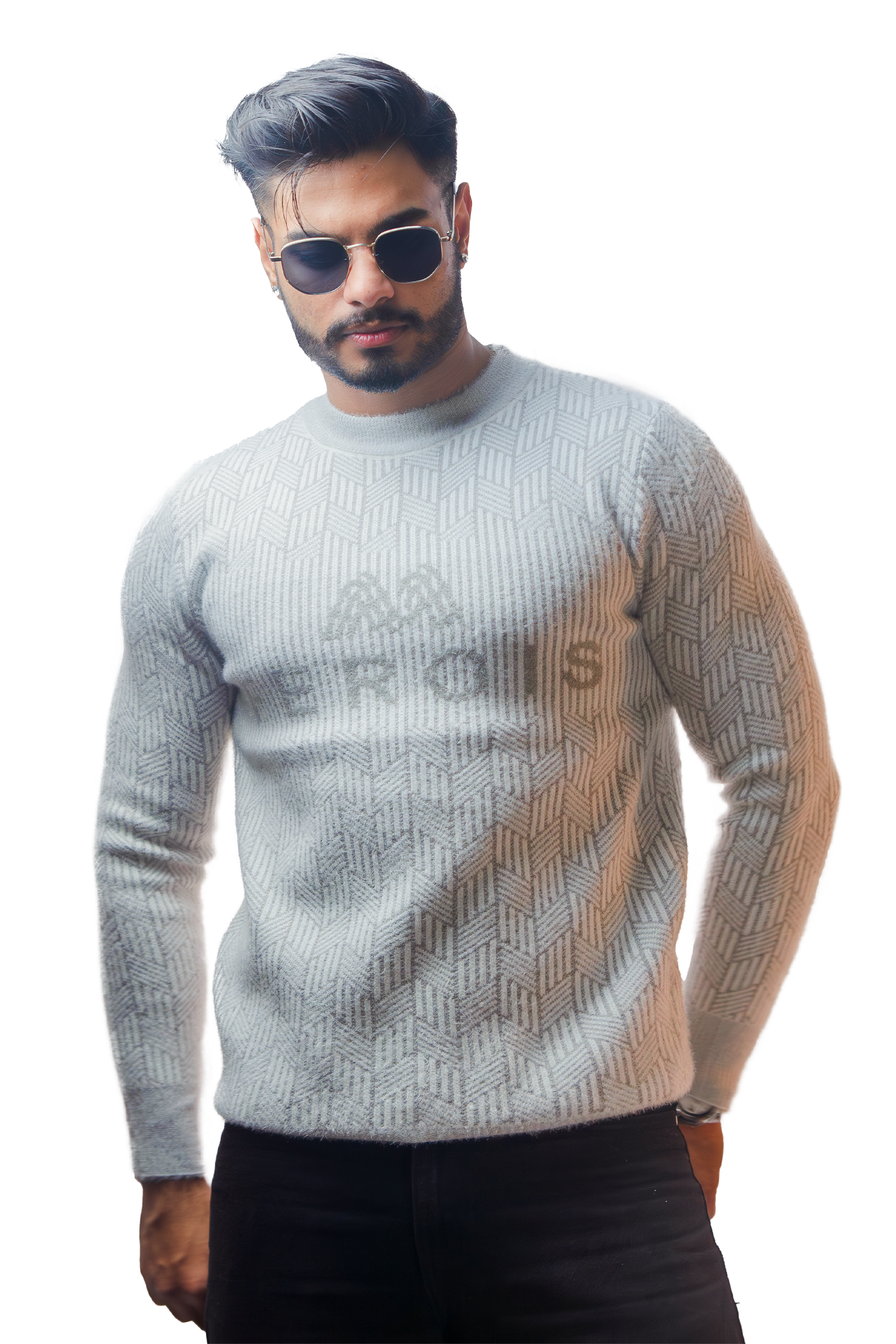 Grey Textured Sweater
