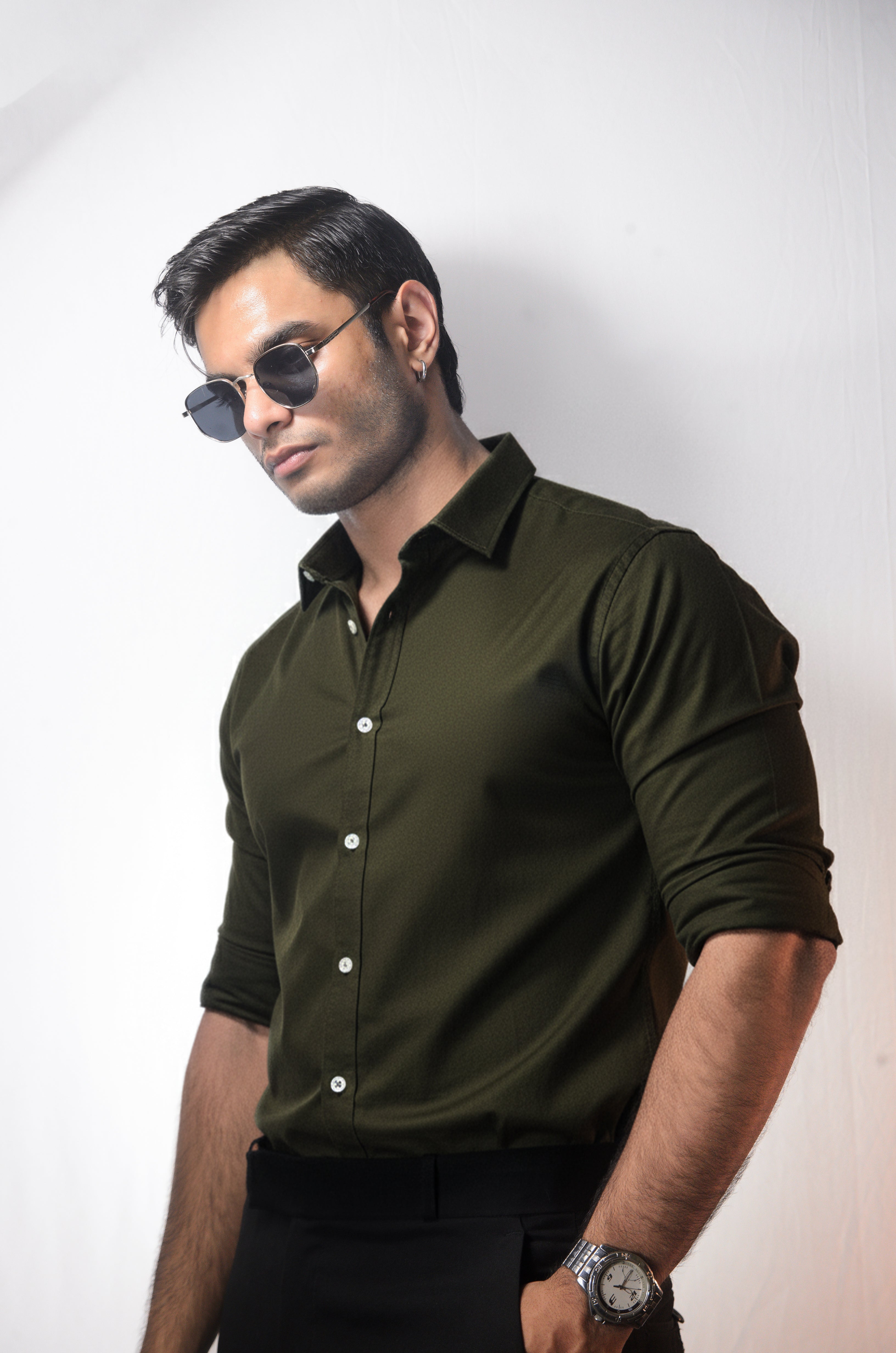 Olive Oxford Shirt