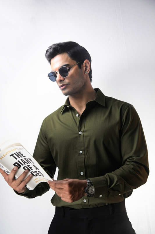 Olive Oxford Shirt