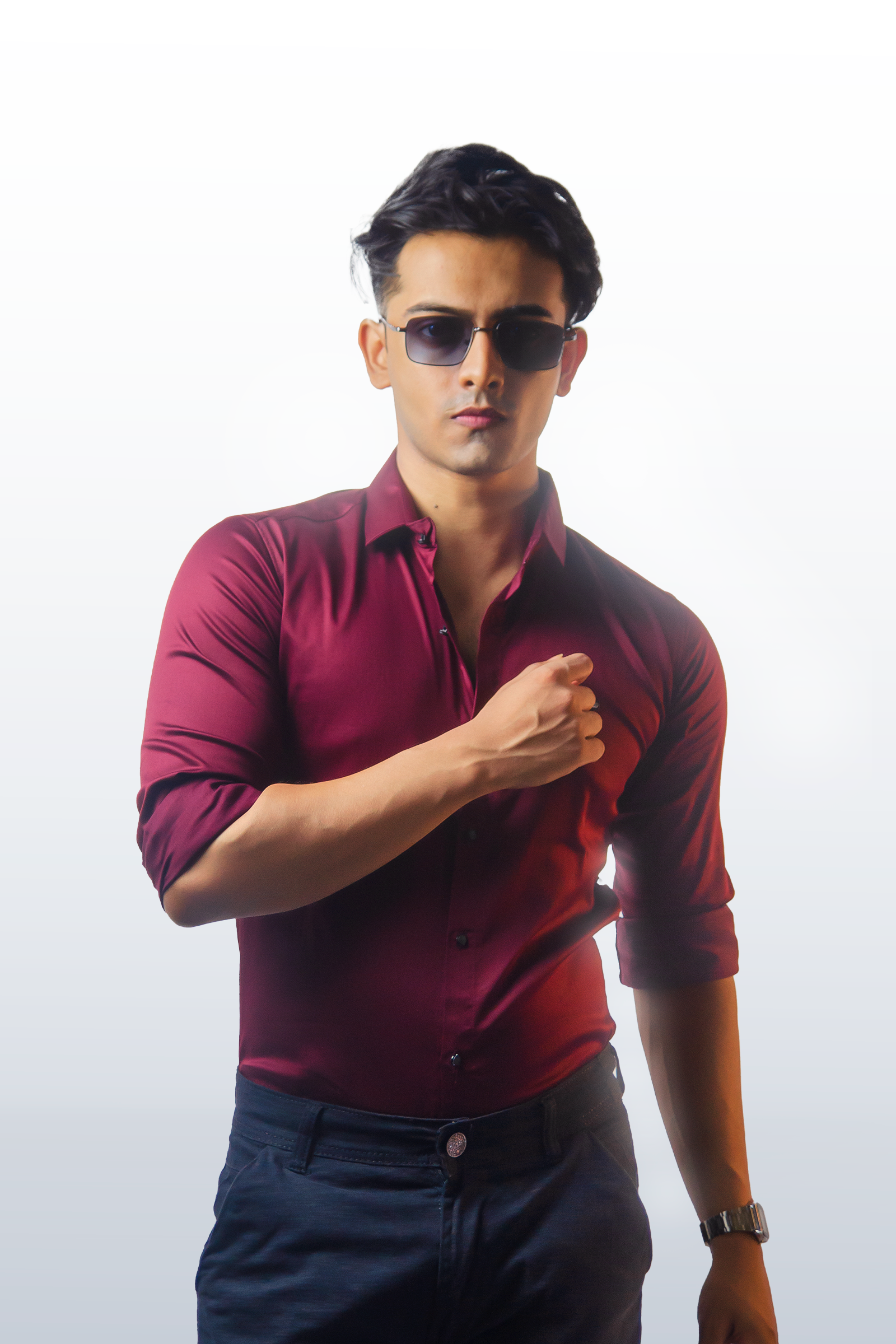 Plain Scarlet Maroon Shirt