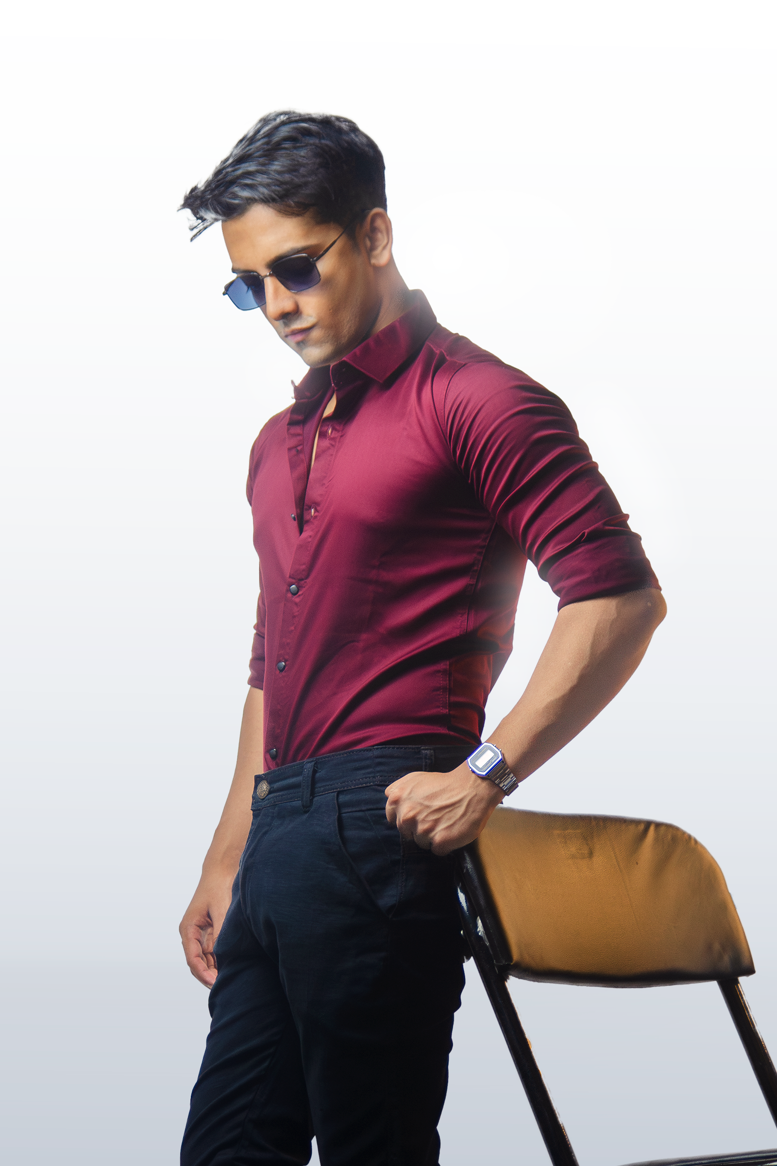 Plain Scarlet Maroon Shirt