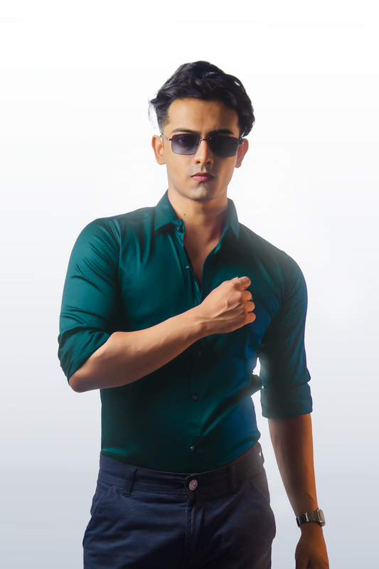 Plain Emerald Green Shirt