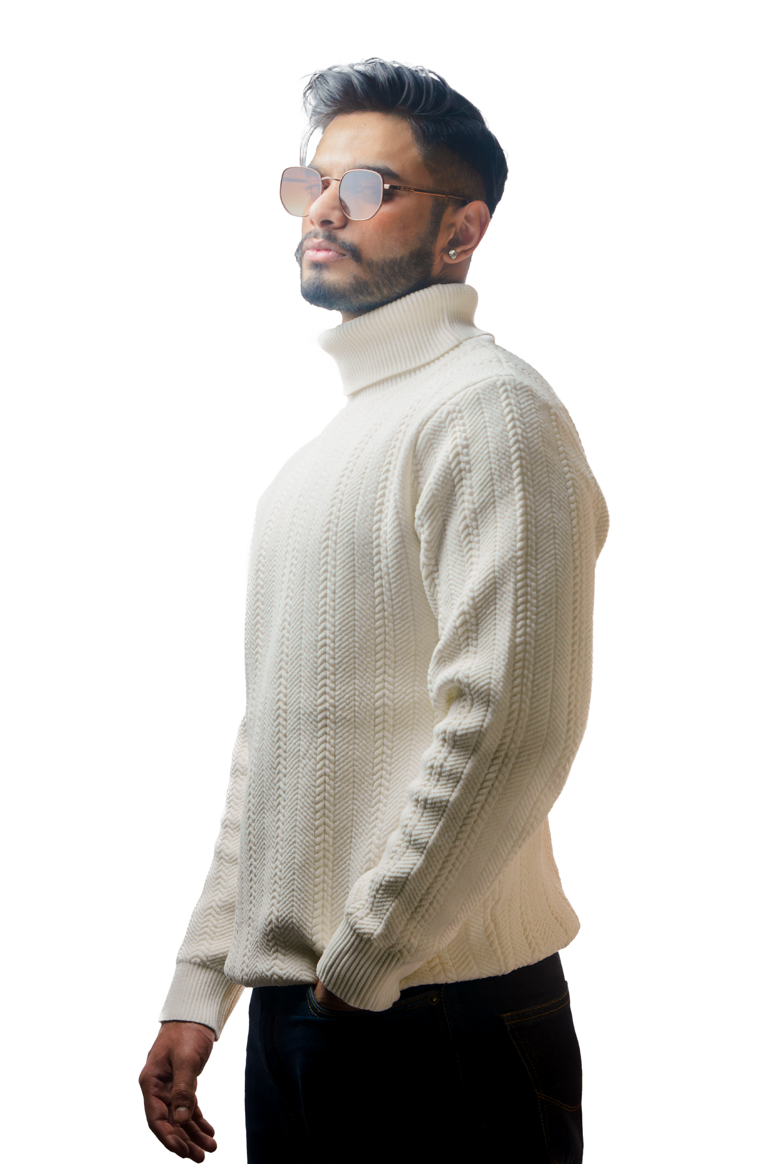 Turtleneck Cableknit Sweater
