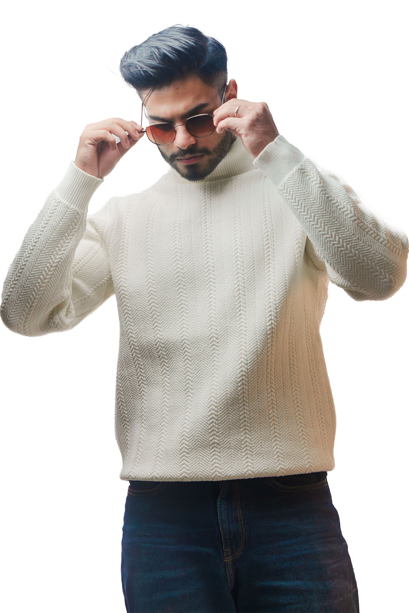 Turtleneck Cableknit Sweater