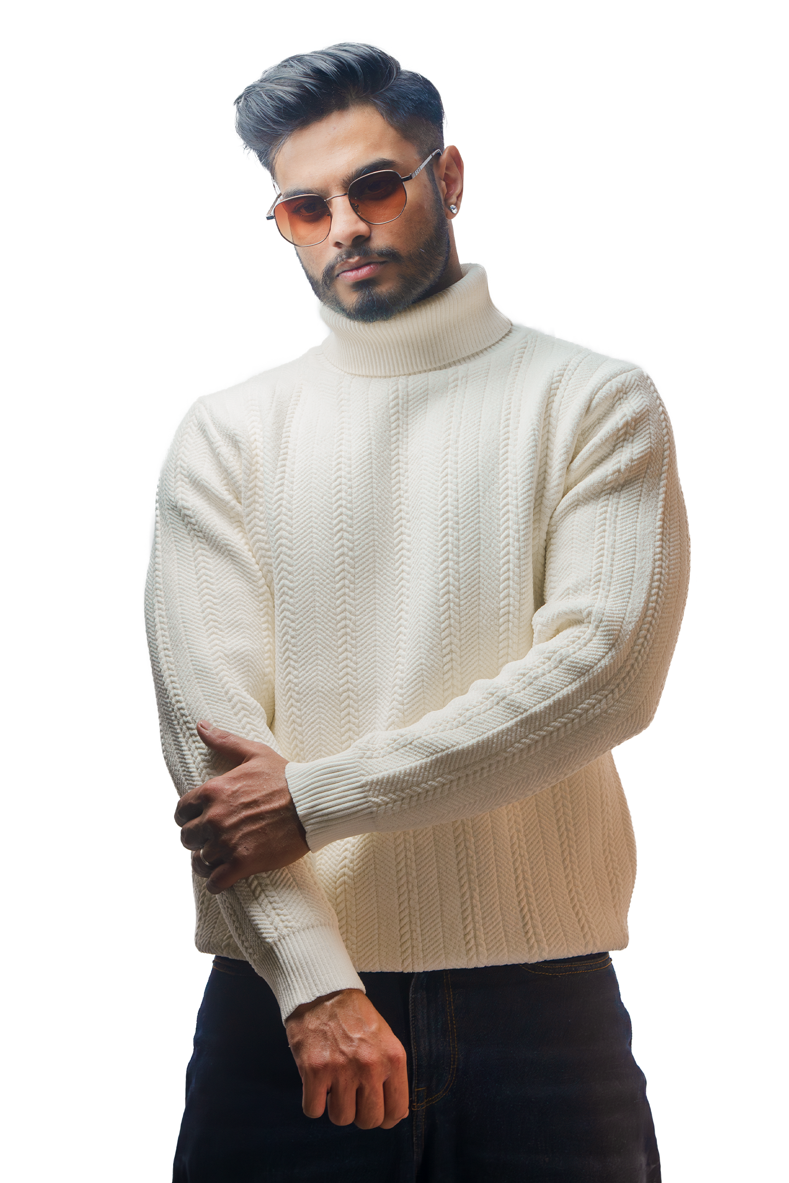 Turtleneck Cableknit Sweater