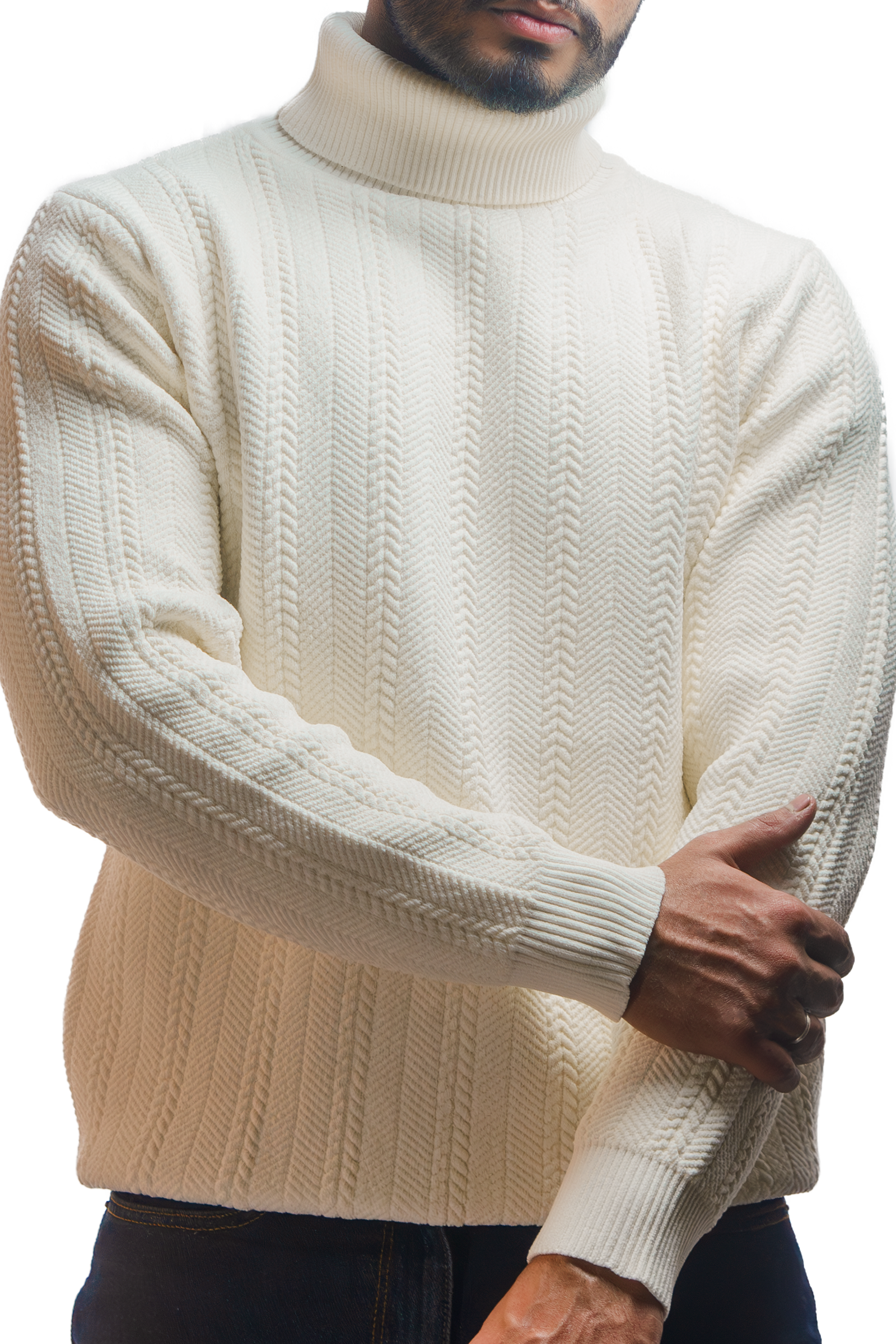Turtleneck Cableknit Sweater