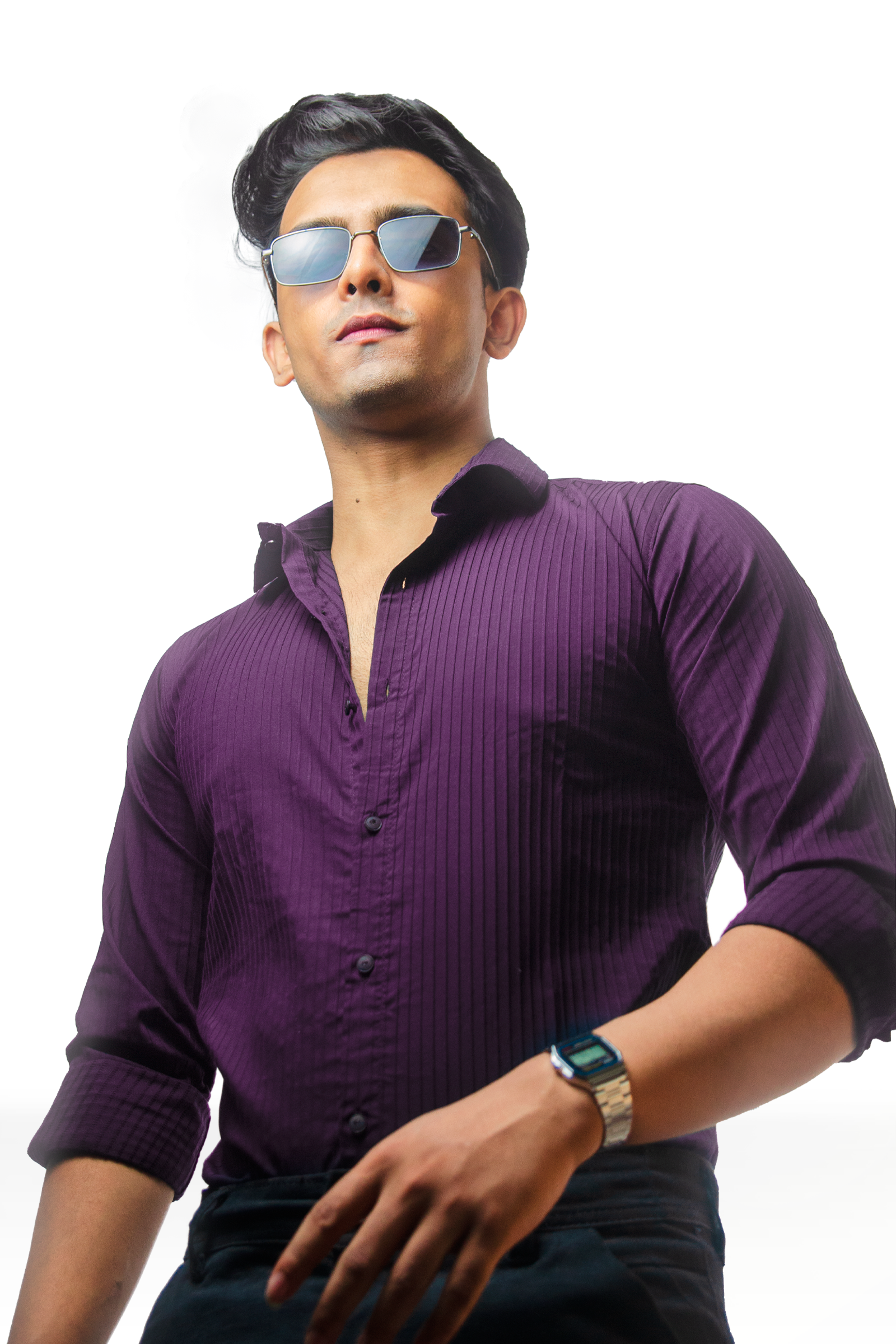 Violet Textured Stripe