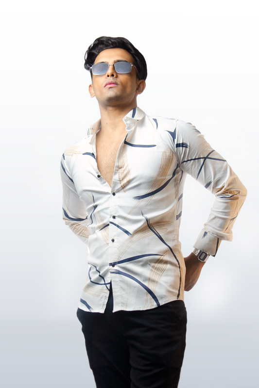 White Patterned Shirt
