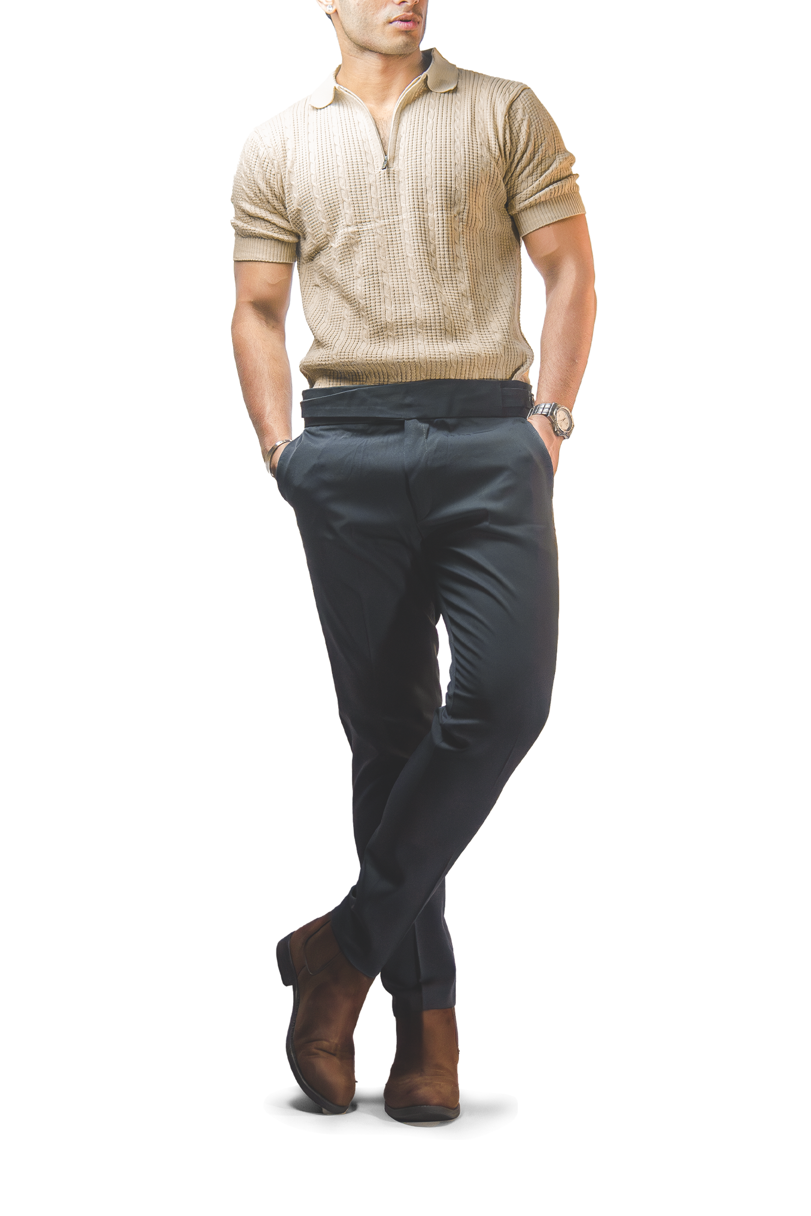 Charcoal European Trousers