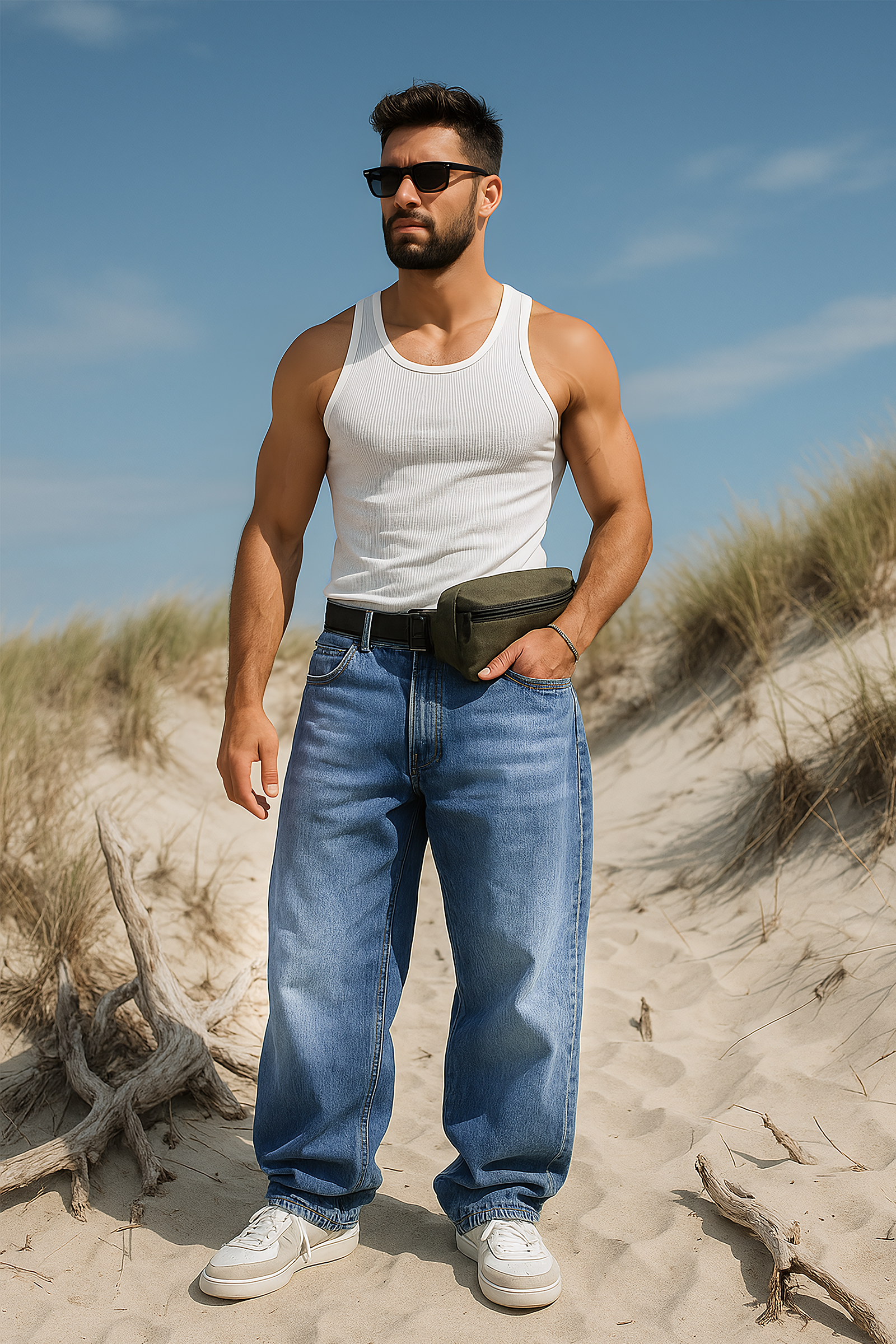 Blue Loose Fit Jeans