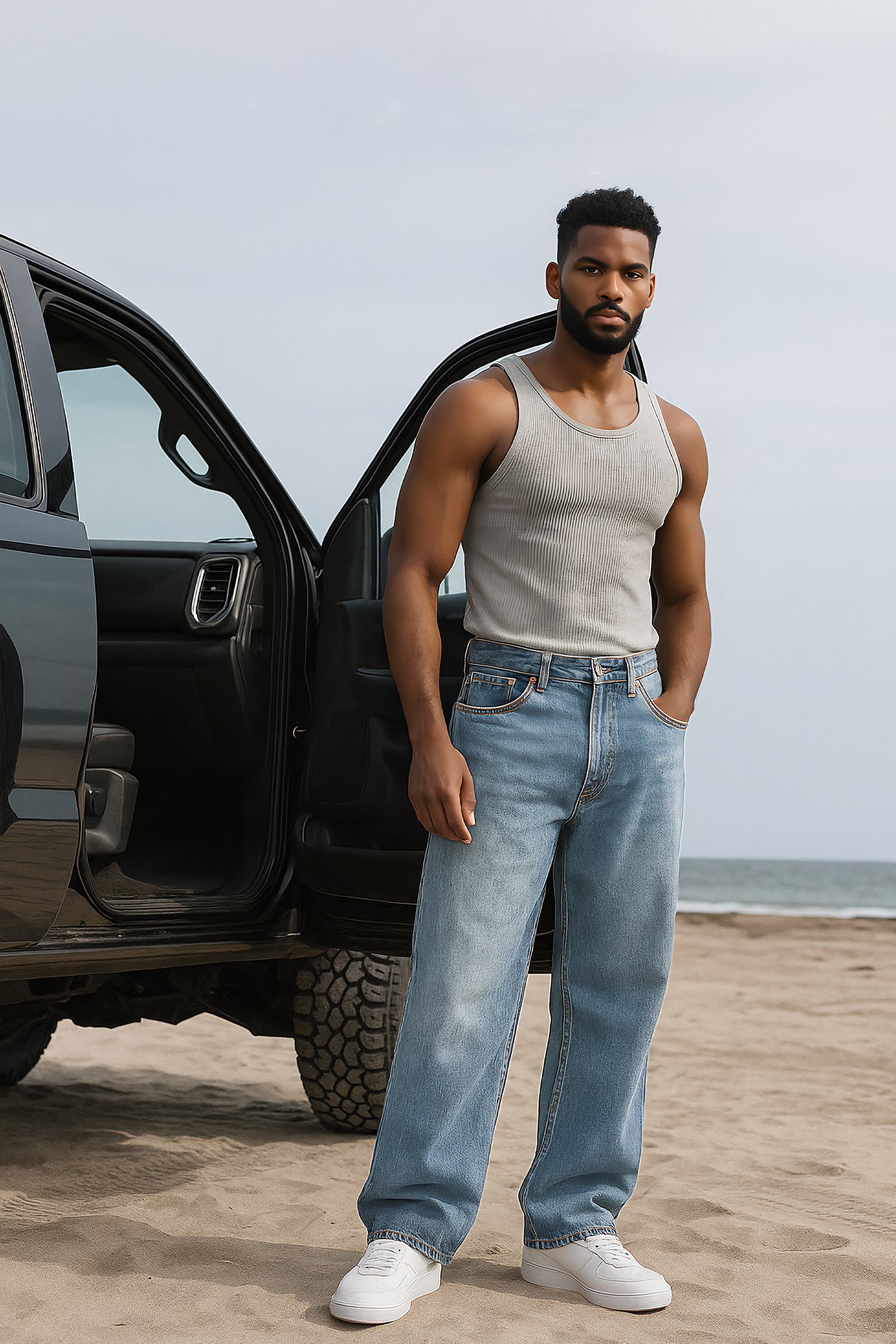 Light Blue Straight Fit Jeans