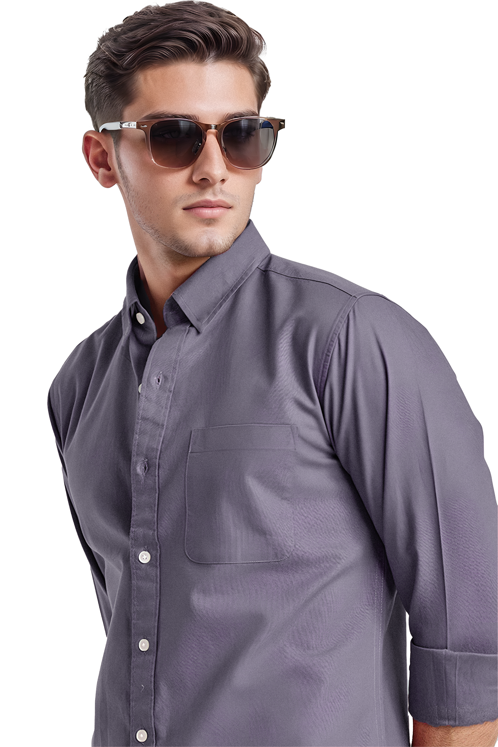 Grey Oxford Shirt