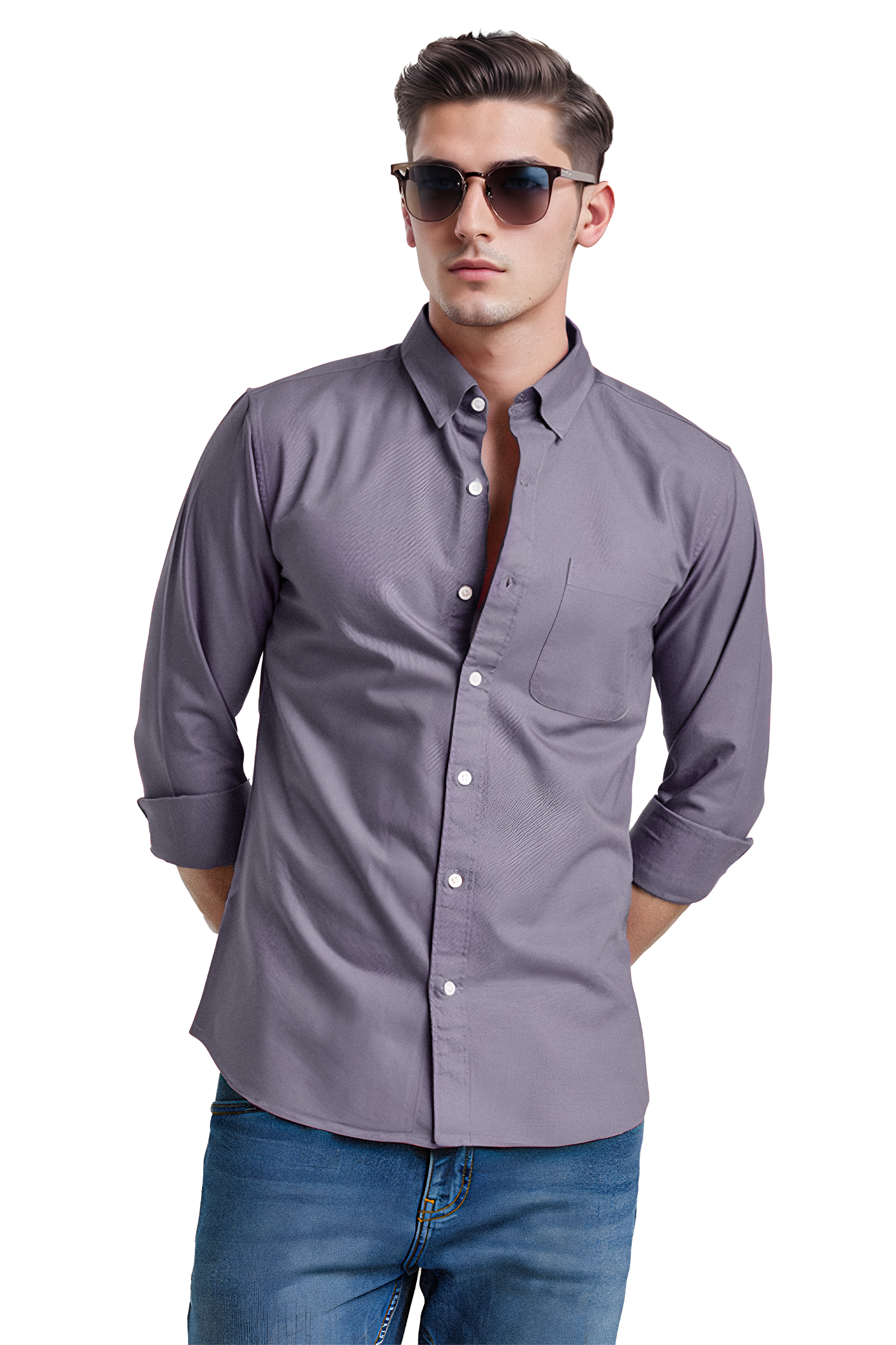 Grey Oxford Shirt
