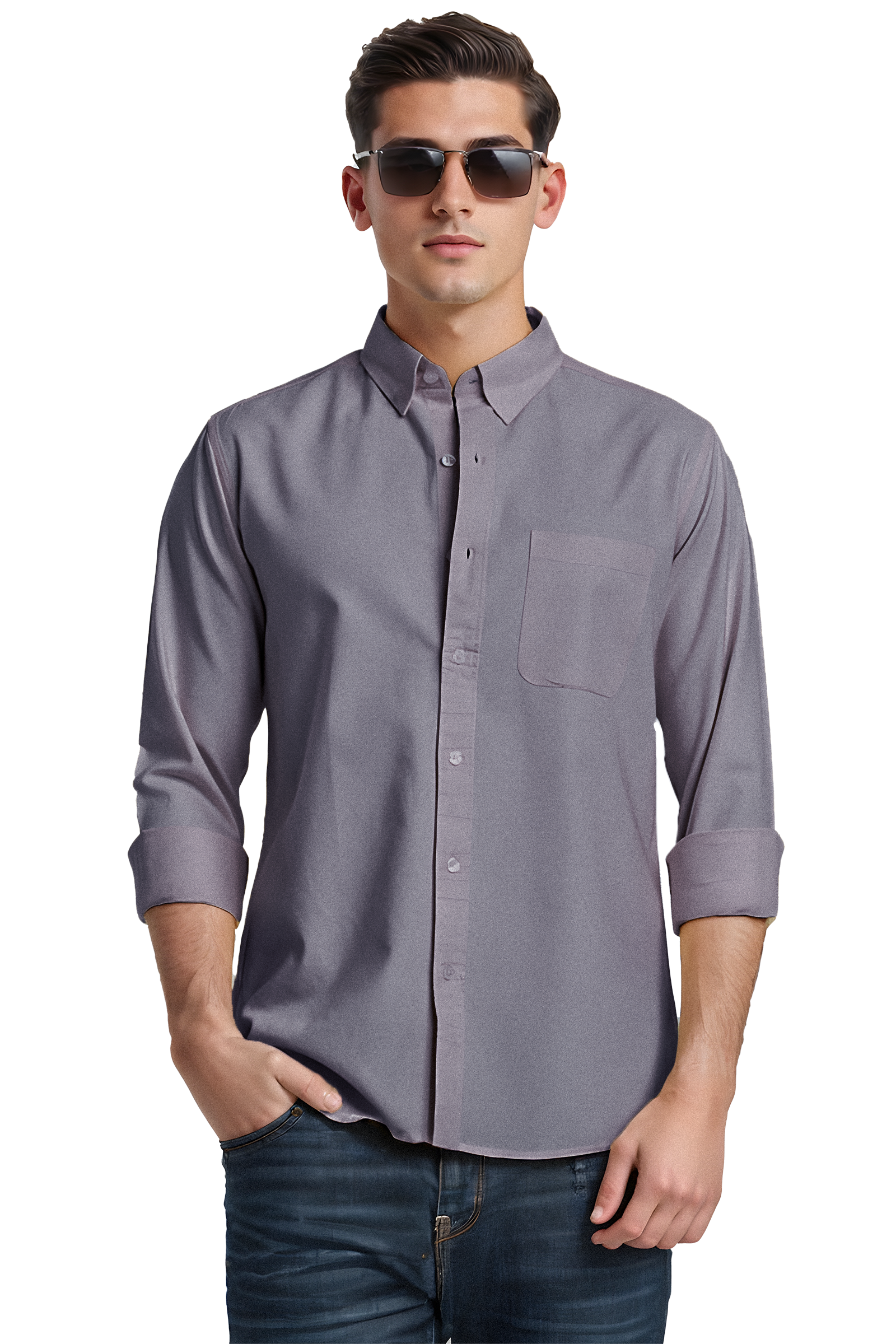 Grey Oxford Shirt