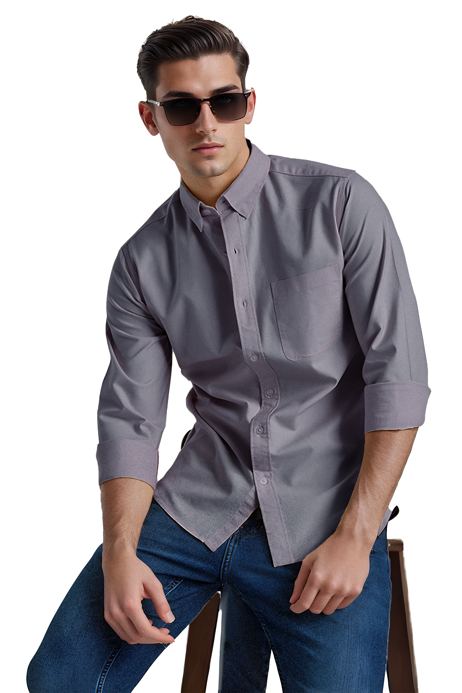 Grey Oxford Shirt