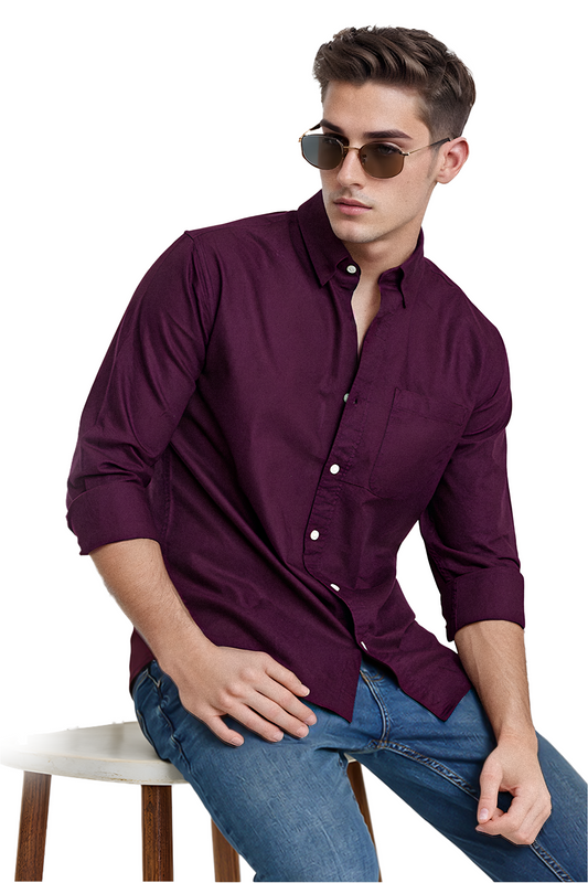 Magenta Oxford Shirt