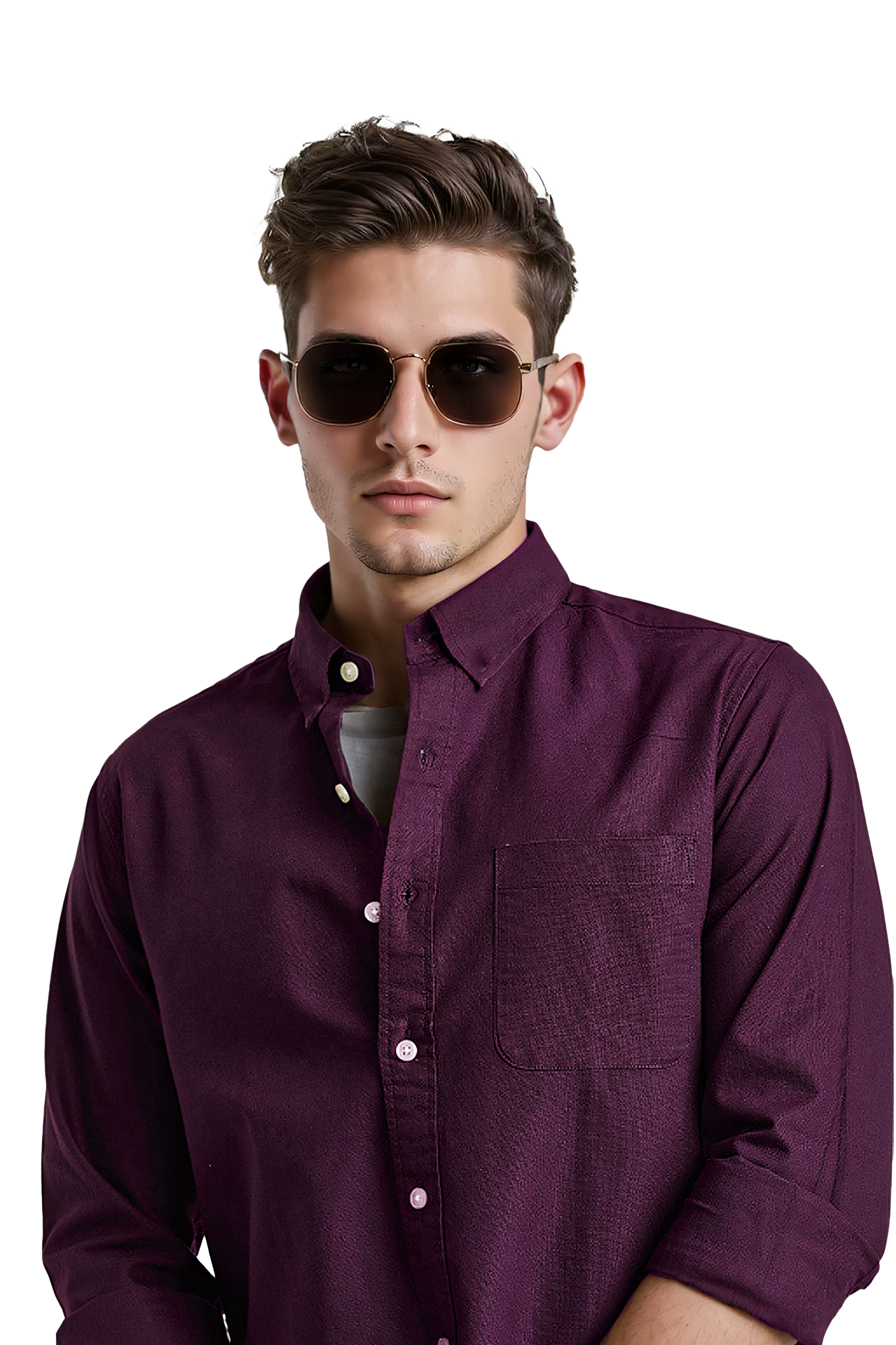 Magenta Oxford Shirt