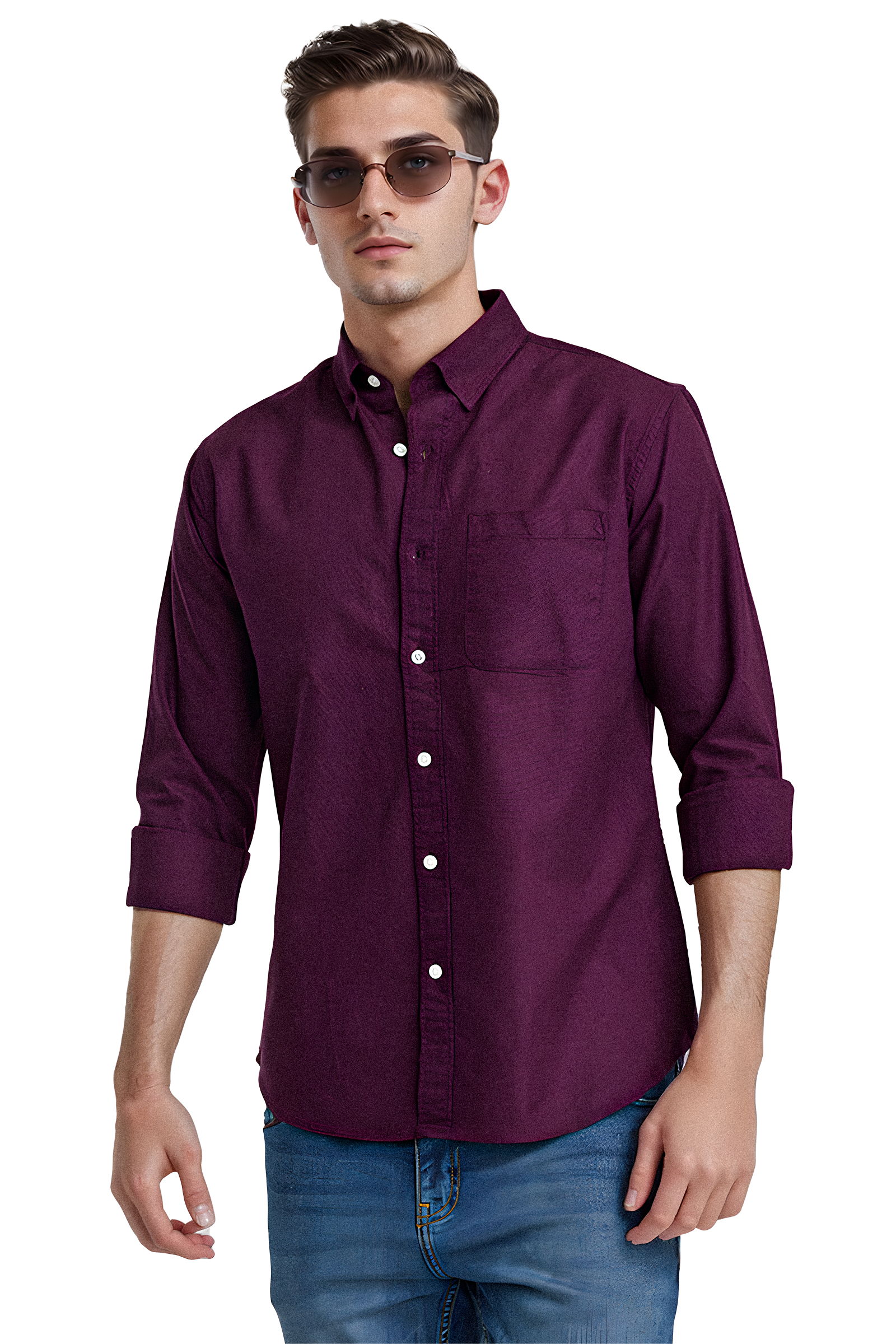 Magenta Oxford Shirt