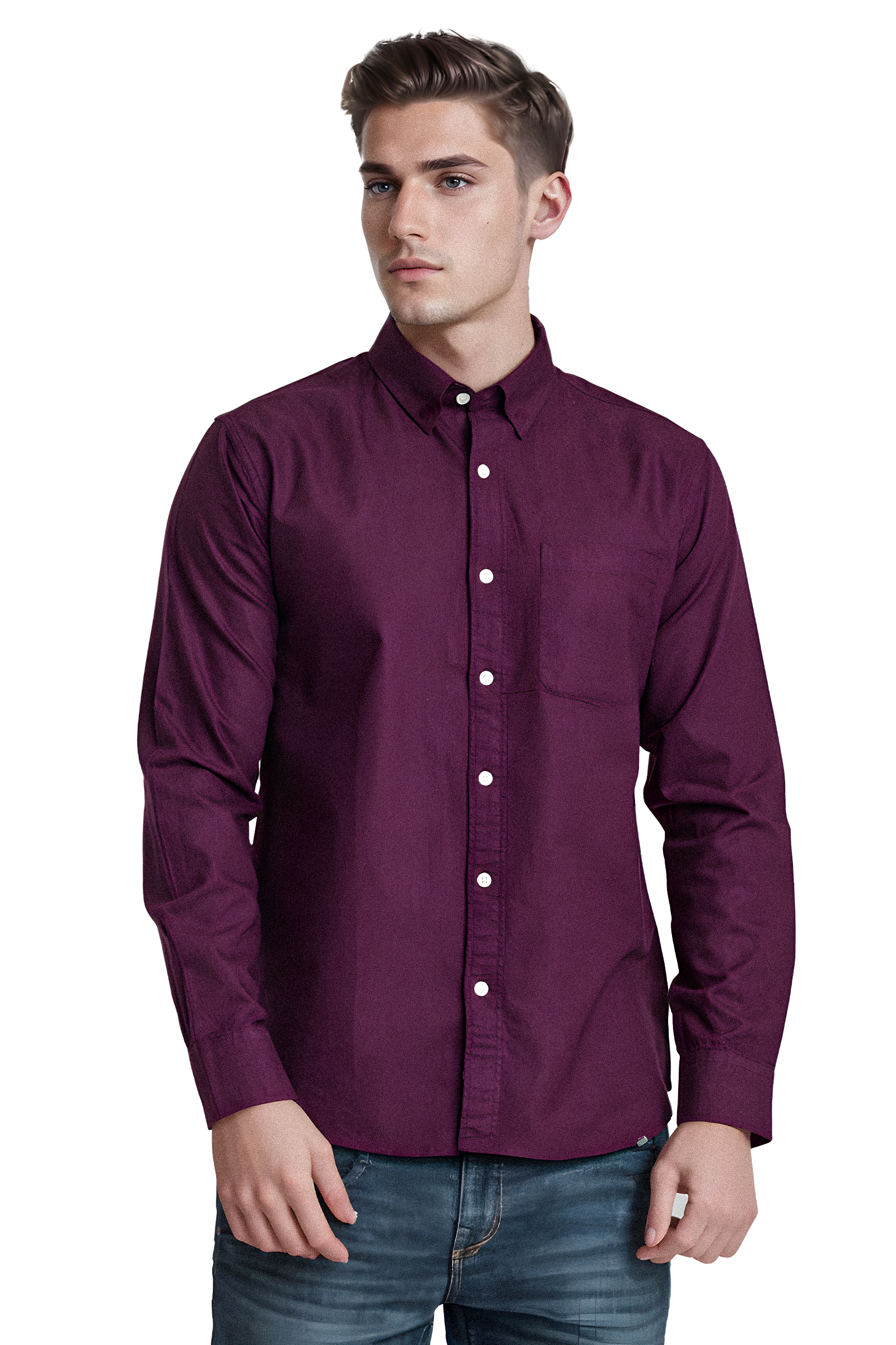Magenta Oxford Shirt