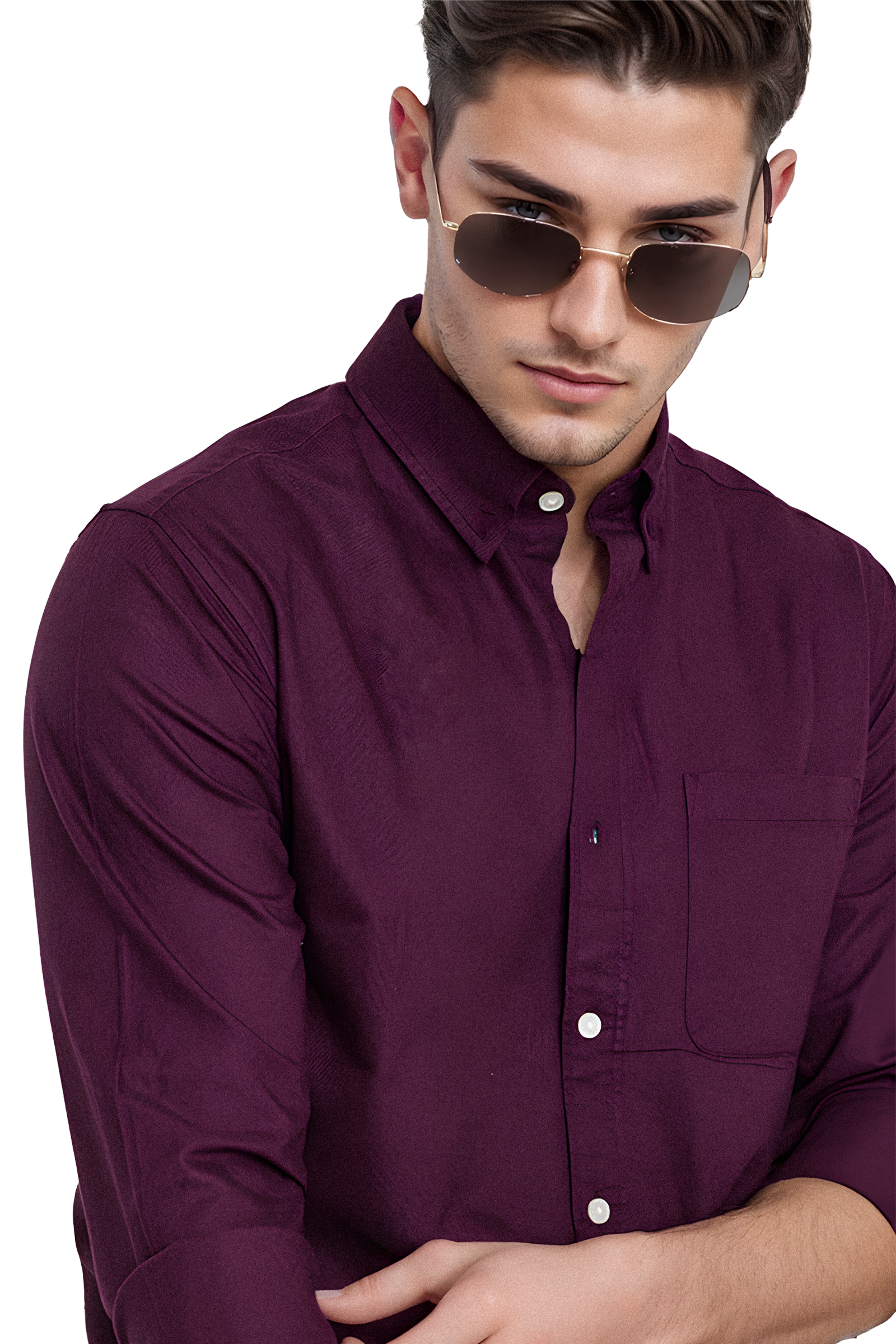 Magenta Oxford Shirt