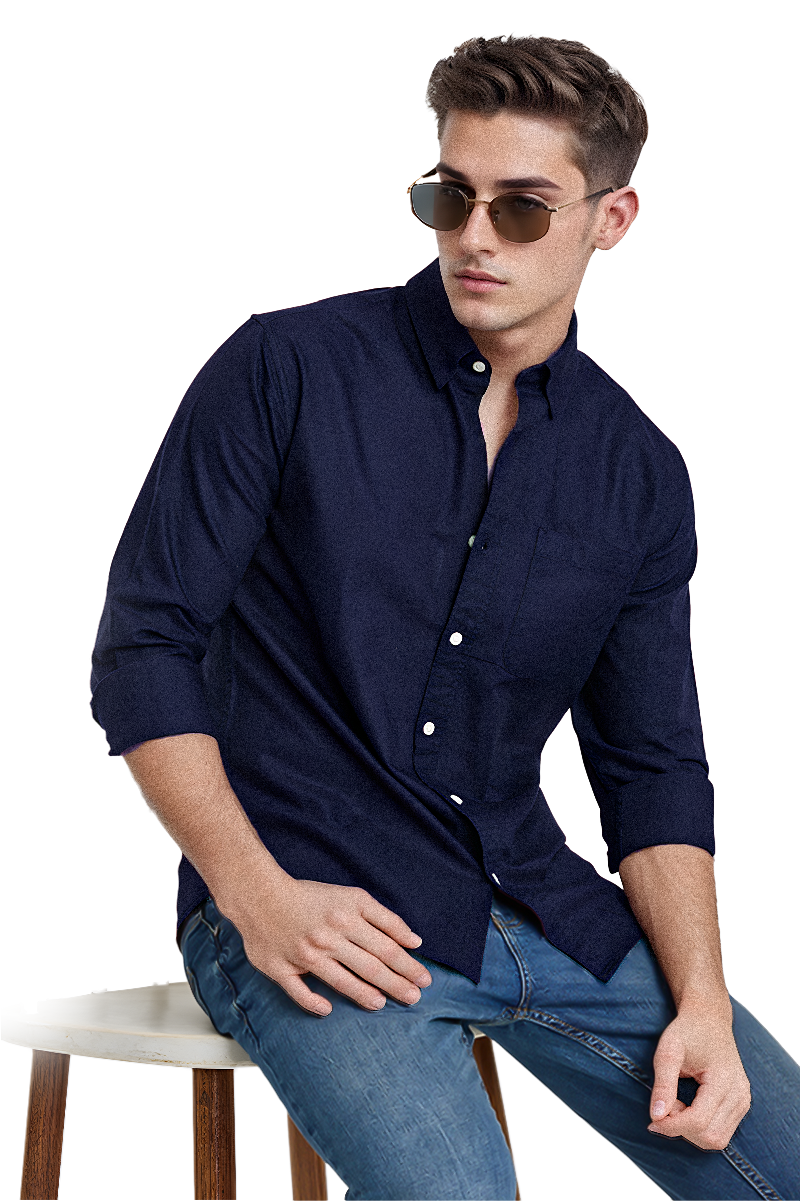 Navy Oxford Shirt