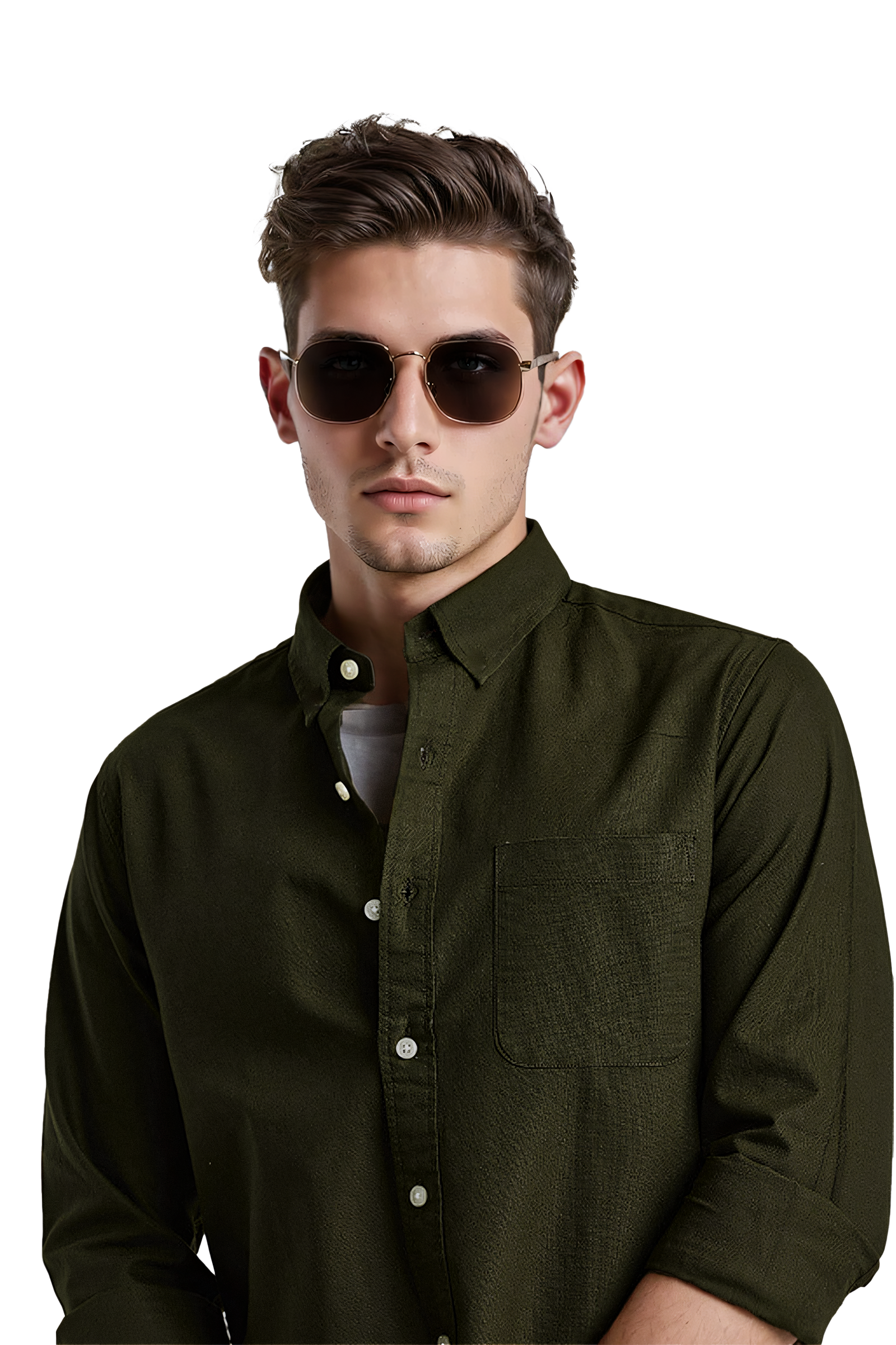 Olive Oxford Shirt