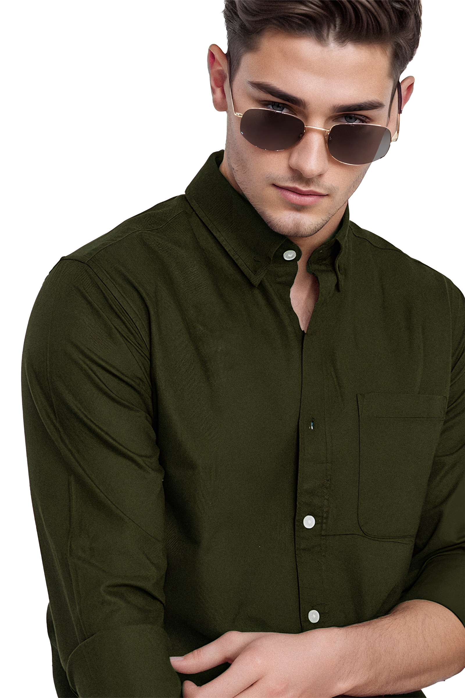 Olive Oxford Shirt